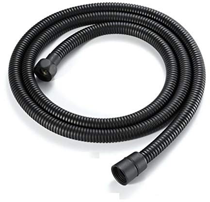 VVW&LIU Tuyau de Douche Noir Mat 1,5 m 2 m Tuyau de Douche Souple Tuyau d' Eau de Salle de Bains Flexible commun Acier Inoxydable, 200 cm, B