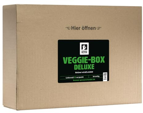 Bremer Gewürzhandel Genuss-Set Veggie-Box Deluxe, 18-tlg., Gewürze Box, vegetarische Gewürze Set, Geschenkset, 1575g
