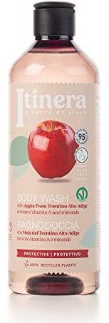 ITINERA Duschgel mit Apfel aus Trentino-Südtirol – 370ml – Reich an Vitamin A & Mineralstoffen – Feuchtigkeitsspendend & Erfrischend für Alle Hauttypen