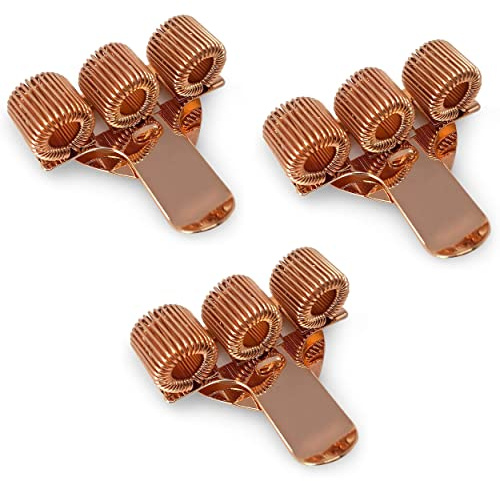 Ashton and Wright Dreifacher Stifthalter aus Metall mit Taschenclip – ideal für Ärzte, Krankenschwestern, Piloten – [3 Stück] – Roségold