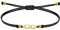 cotigo Pulsera hilo encerado con Simbolos Acero Inoxidable - brazalete para mujer hecho a mano- pulsera Hombre con amuleto suerte o protección Familia, Amigas, Amor, Novio (Infinito Dorado)
