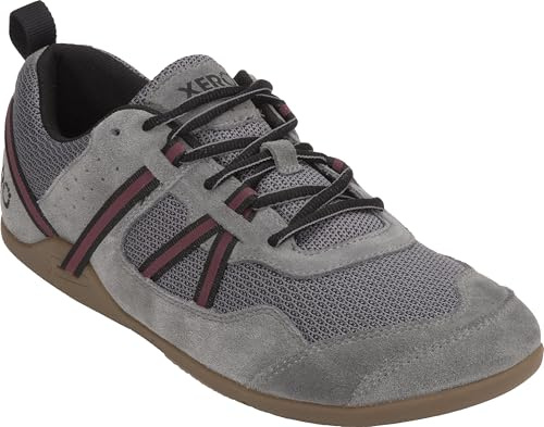 Xero Shoes Men’s Prio Suede Barefoot Athletic Sneaker, Steel Gray, 11