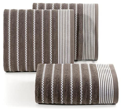 Eurofirany Handtuch D91 Leo (03) 70X140 cm Dunkelbraun