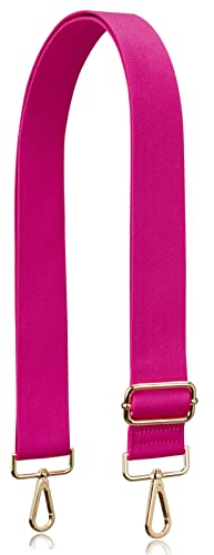 Allzedream Handtasche Riemen verstellbarer Ersatz Umhängetaschen Breite Taschengurte (Dunkelrosa-Gold Hardware)