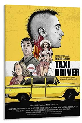 NANXIANG Taxi-Fahrer Filmposter Kunst Werbeposter Leinwand Wandkunst Drucke Poster Foto Bild Malerei