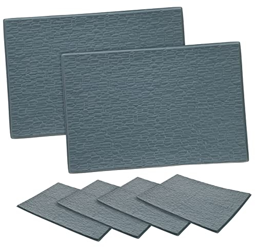 FOYTOKI 6blätter Mini Dachziegel Für Sandkasten DIY Miniatur Haus Dekoration Realistische Dachimitation Modell Eisenbahn Landschaft Projektgebäude Requisiten Miniatur Dachziegel Dekorative