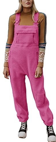 Ebifin Ebifin Fleece Overalls Moderne Femme | Décontracté, doux, confortable, sangles élastiques réglables, fermetures à boucle