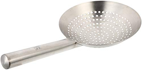 Pan Pot Spider Strainer Skimmer Asian Strainer ladle Stainless Steel Wire Skimmer Spoon with Handle for Kitchen Frying Food Pasta Spaghetti Noodle 28cm Guard Pasta Noodle Net Basket (Color : 28CM, S