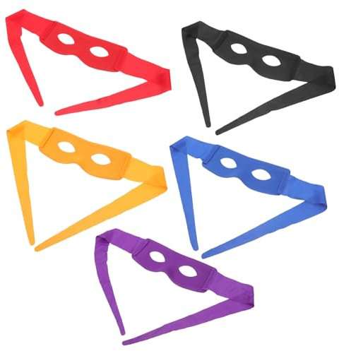 Amosfun 5 Stück Schwarze Superhelden-Augenmasken Schwarze Halbmaske -Dieb-Maske -Kostüm Halloween-Kostüm Masken Cosplay Halbe Maskerade-Masken Für Karneval Party