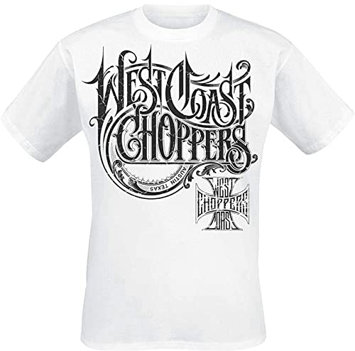 Men's West Coast Choppers Uomo T-Shirt Script Customs XL Black