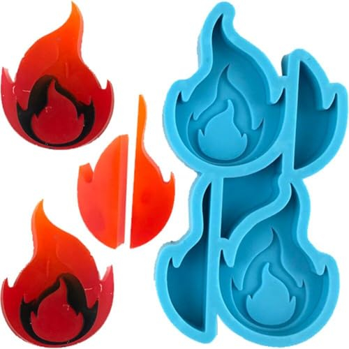 Feuerflamme Silikonform Strohaufsatz Gießform wiederverwendbar zum Basteln Dekorieren Flammen-Fondant-Form