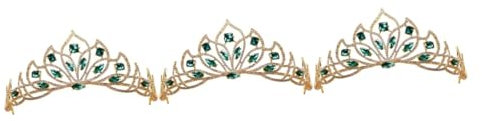 Housoutil 3pièces Couronne De Mariage Imitation Avec Détails Olive Vert Accessoire Élégant Diadème De Mariée De Tête Pour Et Célébrations
