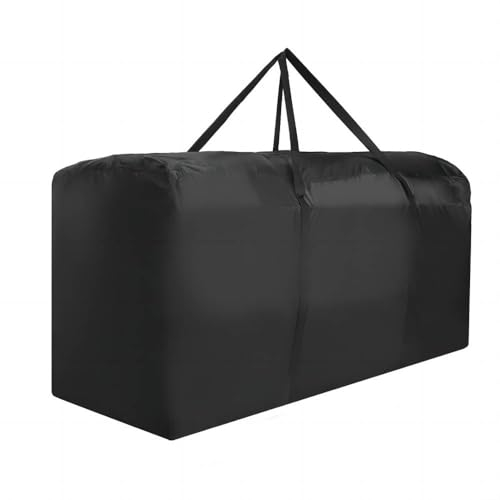 AURMOO Bolsa de Almacenamiento Grande, Bolsa de Almacenamiento para Cojines de Muebles de Jardín 260L, Bolsa para Guardar Árbol de Navidad420D(L150xW35xH50cm, Negro,1 Piezas)