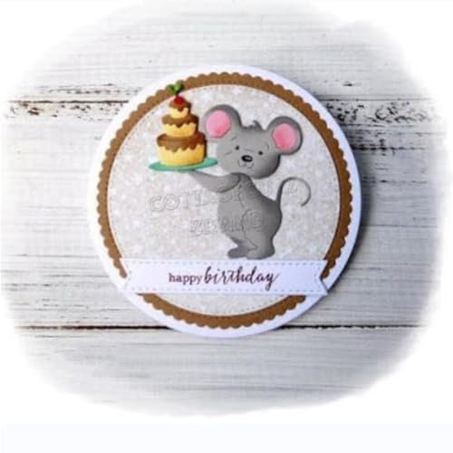 Maus-Stanzformen für Kartenherstellung, Kuchen-Metall-Stanzformen für Papier, Scrapbooking, DIY-Schablonen für Album, Party, Hochzeit, Festivals, Dekoration