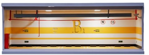 Fahrzeugvitrine Im Maßstab 1:64, Automodell, Beleuchtete Parkhaus Displaybox, Geschenke, Gelb