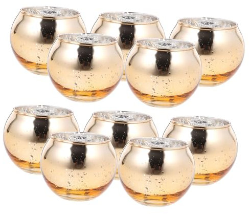 PRETYZOOM 12st Kugel Kerzenhalter Aus Glas Teelichthalter Leere Teelichtschale Leere Teelichttasse Kerzenhalter Herzstück Kerzenhalter Als Herzstück Schreibtisch Kandelaber