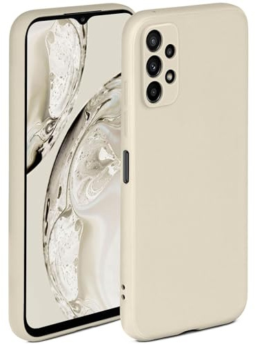 ONEFLOW Soft Case für Samsung Galaxy A23 (4G) Hülle aus Silikon mit Kameraschutz, Silikonhülle mit erhöhtem Schutz fürs Display, Backcover Schutzhülle, weiche Handyhülle, Creme