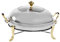 3Liter Speisewärmer Chafing Dish Warmhaltebehälter Wärmebehälter für Haushalt Cafeterias Hotelrestaurants Schulkantinen Bankette Buffets Frühstücksbereiche in Hotels Brunch Catering Partys Gold
