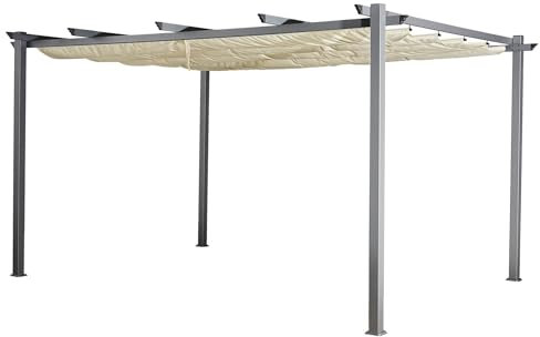 Bello Giardino | Pérgola de jardín plegable, carpa para fiestas, construcción de aluminio, 3 x 4 m, cenador 3 x 4 m, resistente al agua, estable, resistente a la intemperie