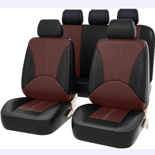 WENYINGLIHAI Ganze Auto 1 Satz Autositzbezüge Set für MERC-edes E-Class 2008-2013 W212, wasserdichte Verschleißfest luftdurchlässig Innenraum Accessories Deluxe Edition,D/Black Coffee