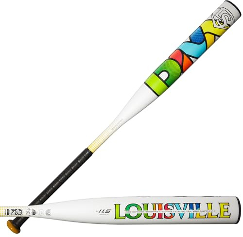 Louisville Slugger 2028 Diva (-11.5) Fastpitch Softball Bats, Pipistrello Unisex-Adolescente, Bianco/Multicolore, 30/18.5 oz