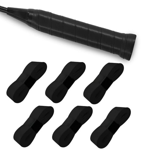 Grip Raquette Tennis,Grip Raquette Badminton,6 PCS Grip pour Raquette De Tennis Et Badminton Anti Slip,Ruban De Raquette Grip,Ruban Adhésif pour Raquette,Raquette de Tennis et Badminton Antidérapants