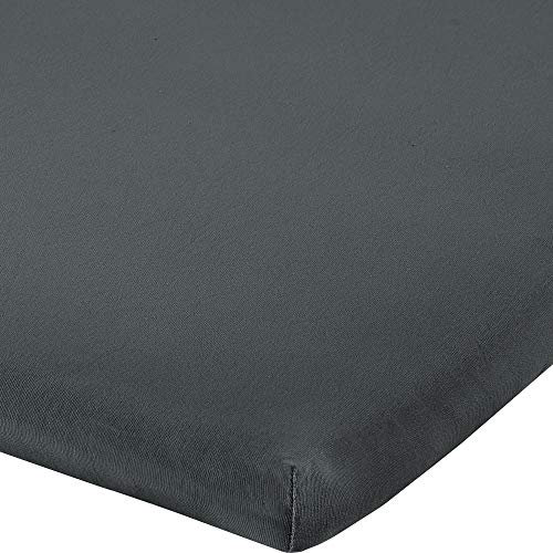 Erwin Müller Topper-Spannbettlaken Murnau Single-Jersey - anthrazit Größe 90x190 cm - 100x200 cm - bis 10 cm Höhe geeignet, atmungsaktiv, strapazierstark