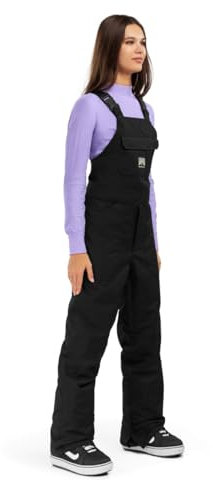 SIROKO Snowboard-Latzhose für Damen Ski und Schnee, Schwarz , 38