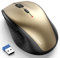 TECKNET Wireless Mouse for Laptop, 4800 DPI Optical Computer Mice with 6 Adjustable Levels, 30 Months Long Battery Life 2.4G Cordless USB Silent Mouse for Notebook, PC, Office Home Work (Gold)