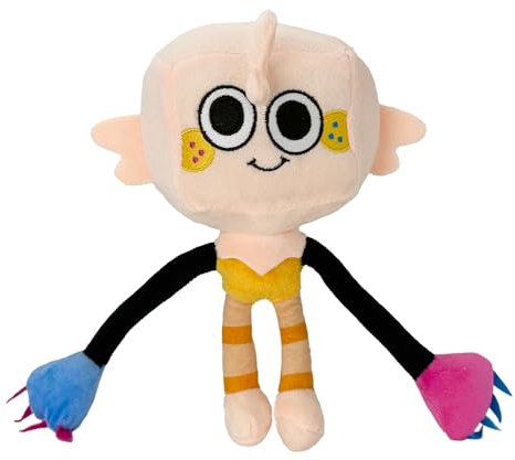 Gensly Horrorspiel Goob Plüschtier Dandy Game Plüschpuppe Süße beige Plüschpuppe mit großen Augen für Spielefans Nettes Sammlerstück