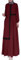 OWEIEYEU Damen Patchwork Plissee Muslim Abaya Bubble Sleeve Casual Kleid Arab Robe, weinrot, 52
