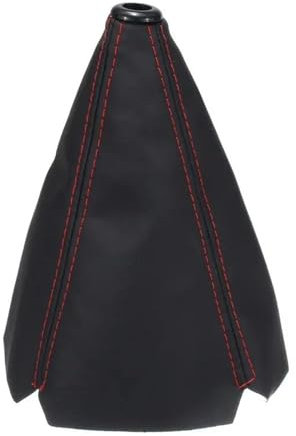 Auto-Schaltknauf Universal Auto Gangschaltung Halsbänder 16mm PU Leder Auto Auto Manuelle Stick Schaltknauf Gangschaltung Boot Abdeckung Gamasche(Rot)