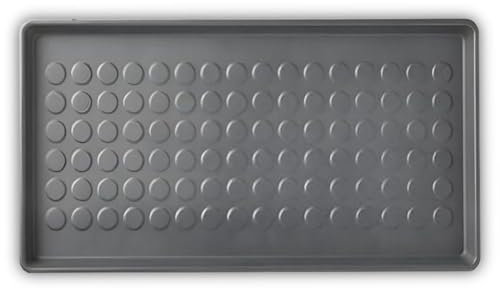 Rubber Shoe Tray, Plastic Shoe Mat for Wet Boots & Shoes, Waterproof Shoe Drip Tray, Indoor & Outdoor Boot Tray for Muddy Shoes, Entryway