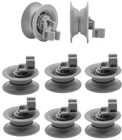 Ceeyoll 8 Artikel Universal Korbrollen für Spülmaschinen, Spülmaschinen Rollen, Geschirrspüler Korbrollen, Geeignet Für Viele Spülmaschinen, Unterkorb Rollen Geschirrspüler Zubehör.