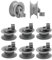 Ceeyoll 8 Piezas Rueda para Cesta Inferior de Lavavajillas,Rueda Lavavajillas, Ruedas Universales para Canasta Inferior, para Lavavajillas ruedas lavavajillas para Cesta Superior en Bosch, Siemens.