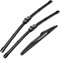 Auto Limpiaparabrisas Para P&eugeot 207 Hatchback 2006-2021 26 + 17 + 16 escobillas De Limpiaparabrisas De Coche RHD LHD Juego De Limpiaparabrisas Traseros Delanteros(Left hand drive)