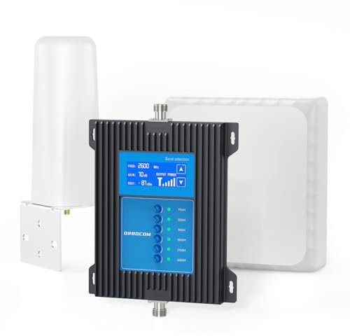 ORBOCOM Handy-Signalverstärker für Zuhause Verstärkt 5G 4G LTE-Signale auf den Bändern 1, 3, 7, 8, 20 und 28 für alle Deutschen Netzbetreiber Mobilfunk Signalverstärker Unterstützt O2, T-Mobil Vodafon