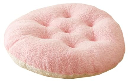 Baoblaze Coussin de Chaise Suspendue, Coussin de Chaise pivotante Rond Lavable de Remplacement, Tapis de Jardin, de siège extérieur pour Bureau, Porche, Maison, Rose Blanc