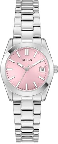 Guess Women's Alice Watch Silver 32 mm with Stainless Steel Bracelet & 3 Bar Water Protection - GW0934L1