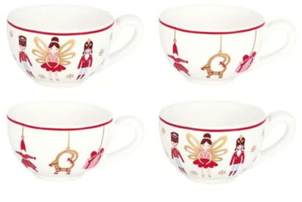 GreenGate [SA2026/08] Cup Xmas gold mix set of 4 pcs ass
