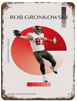 Rob Gronkowski Blechschild, Vintage, Metall, Pub, Club, Café, Bar, Zuhause, Wandkunst, Dekoration, Poster, Retro, 30 x 40 cm