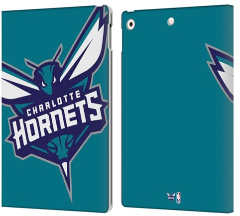 Head Case Designs Offizielle NBA Zu Gross Charlotte Hornets Logo Leder-Wallet-Hülle Kompatibel mit Apple iPad 10.2 2019/2020/2021