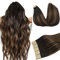 DOORES Haare Extension Bondings Haare Extension, Balayage Dunkel Braun to Chestnut Braun 50cm (20zoll) 50g 20pcs, Skin Weft Tape Extensions Remy Hair Tape