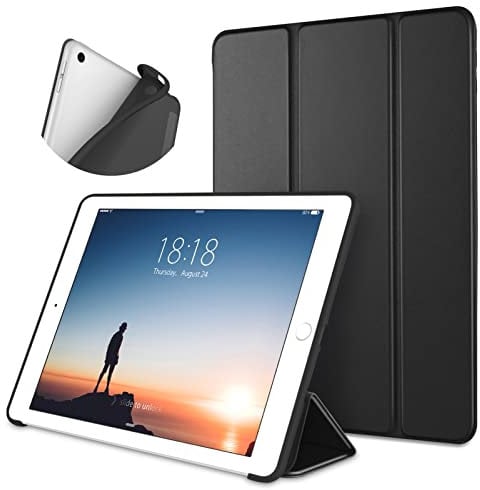 DTTO for iPad 6th Generation Case 9.7 Inch 2018, Smart Slim Lightweight Stand with Soft TPU Back Cover for iPad 5th Generation 9.7 2017, Auto Sleep/Wake, Black
