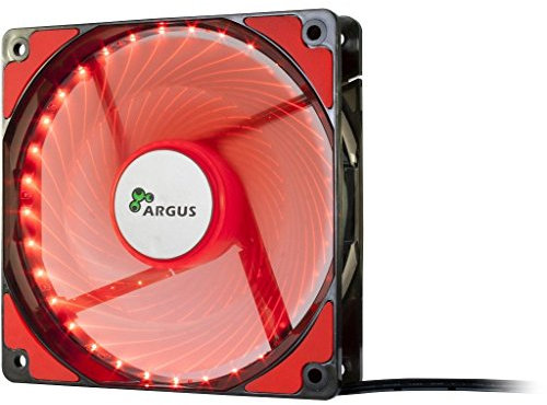 Inter-Tech L-12025 LED 120 mm Fan Case Fan Gaming Case Modding Illuminated (Red)