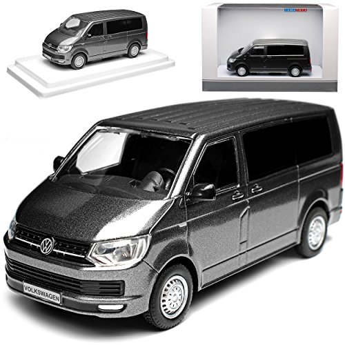 alles-meine.de GmbH Volkwagen T6 Metallic Grau Personen Transporter T5 Ab 2. Facelift 2015 1/43 Modellcarsonline Modell Auto