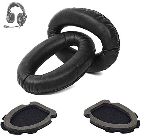 A20 Headset Replacement Ear Pads Cushions Kit Compatible with Bose Aviation Headset X A10 A20 Headphones, Ear Cups Cover Repair Parts Memory Foam (Black)