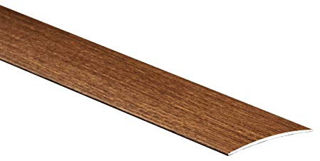 80mm Wide Self-Adhesive Aluminium Wood Effect Transition Strip Carpet Cover Door Floor Threshold TMW Profiles (Smoked Oak)