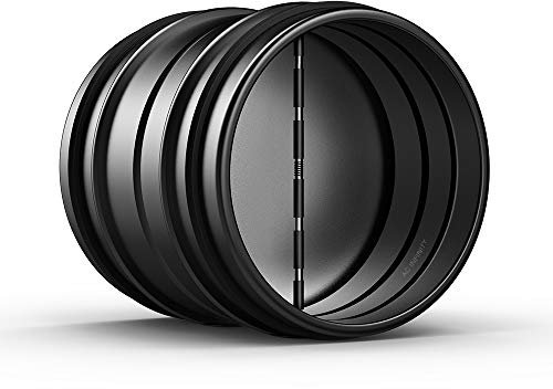 AC Infinity 200mm Rückschlagklappe, Einweg-Luftstromkanaleinsatz mit gefederten Klapplamellen für 200mm-Kanäle in Dunstabzugshauben und Badezimmerventilatoren