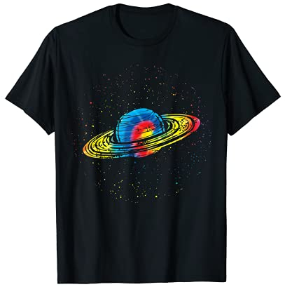 Planet Saturn Rings Vintage Outer Space Solar System Gift T-Shirt